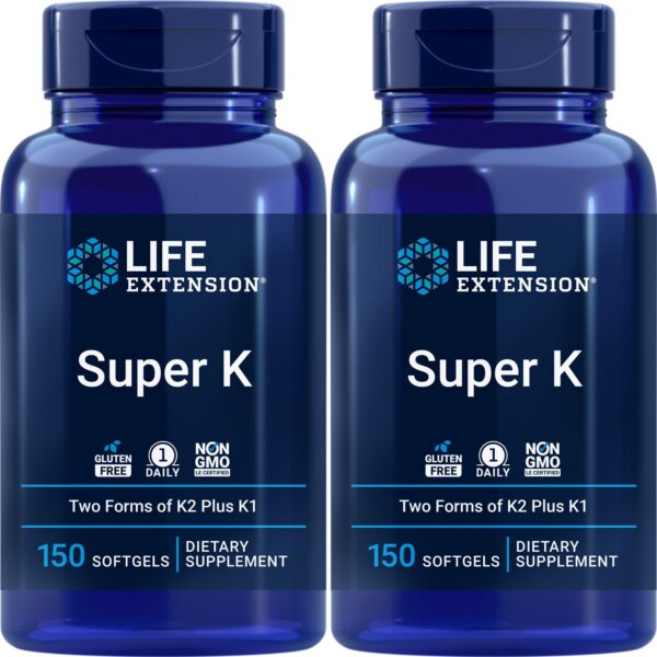 Life Extension Super K 150 softgels etiqueta frontal