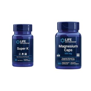Frasco Life Extension Super K cápsulas