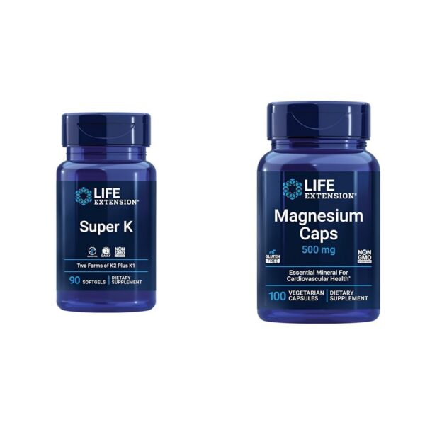 Frasco Life Extension Super K cápsulas