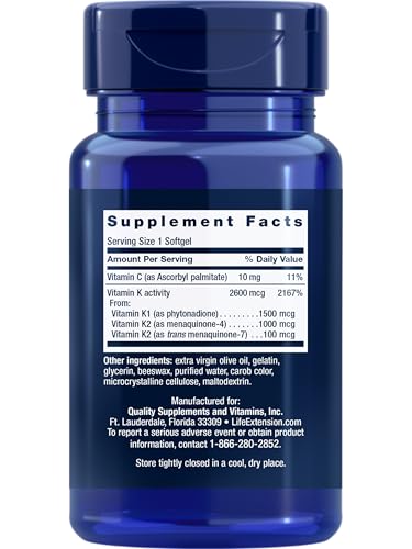 Etiqueta frontal Life Extension Super K