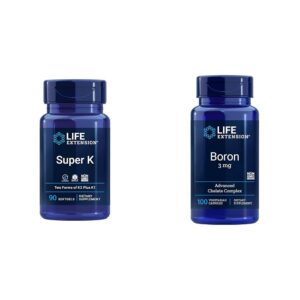 Frasco Life Extension Super K con etiqueta