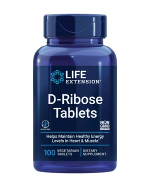 Life Extension tabletas D-Ribosa con calcio para energía y músculos