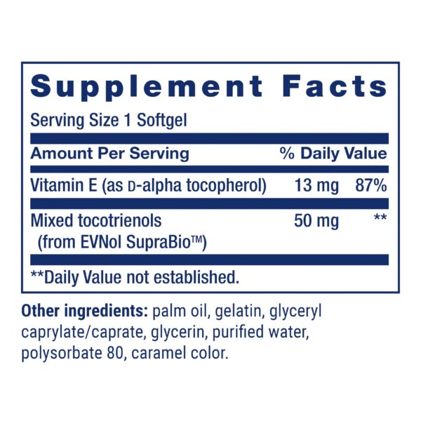 Detalle de cápsulas blandas de tocotrienoles