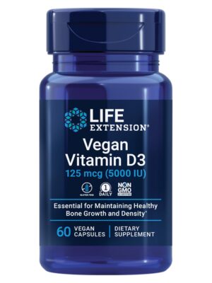 Version 1.0.0 Life Extension Vegan Vitamin D3 frasco