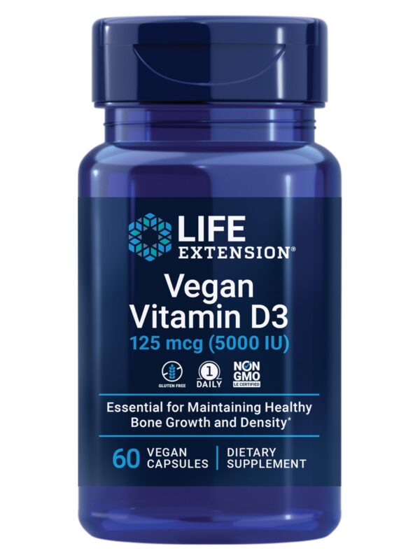 Life Extension Vegan Vitamin D3 frasco