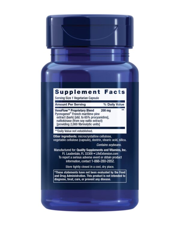 Life Extension VenoFlow cápsulas mostradas