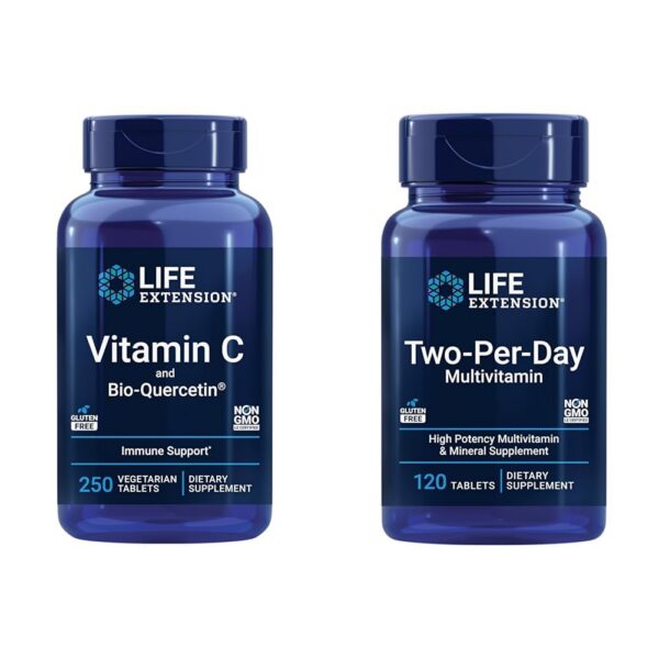 Frontal del producto Life Extension Vitamina C y Quercetina Phytosome