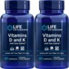 Life Extension vitaminas D y K con yodo marino 60 cápsulas pack 2