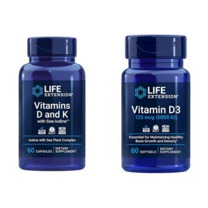 Version 1.0.0 Life Extension vitaminas D3 K1 K2 y yodo suplemento