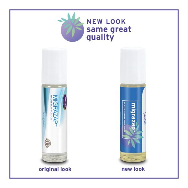 Life-flo Migrazap Magnesium Roll-On etiqueta