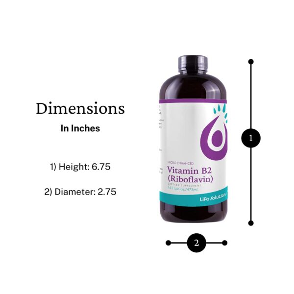 Frasco de Life Solutions Vitamin B2 líquido