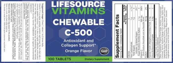 Version 1.0.0 Frasco LifeSource Vitamina C 500 mg