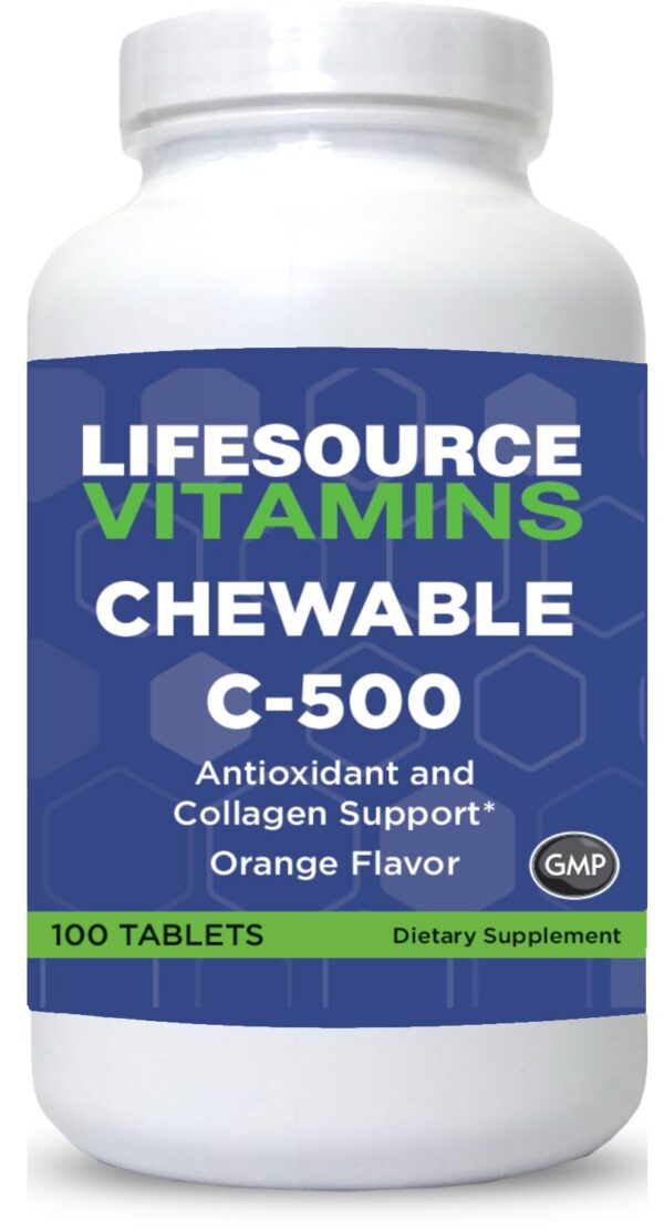 Version 1.0.0 Tableta masticable LifeSource Vitamina C sabor naranja