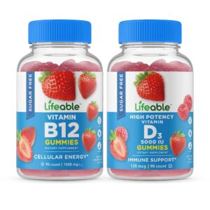 Version 1.0.0 Lifeable gomitas B12 sin azúcar - frente de envase