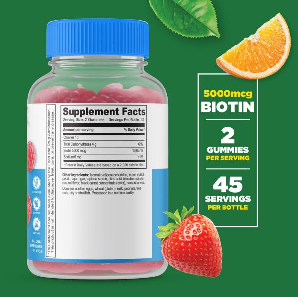Etiqueta Lifeable Biotina Vitamina B12 gomitas