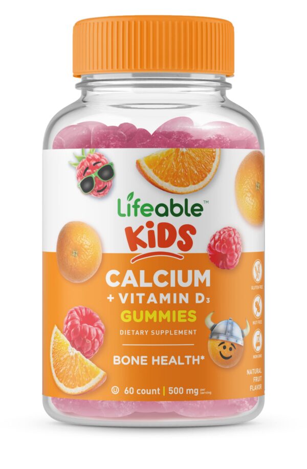 Version 1.0.0 Etiqueta Lifeable calcio y vitamina d para niños