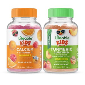 Frasco Lifeable calcio gomitas para niños