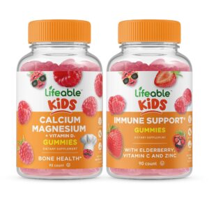Frontal del empaque Lifeable Calcium Magnesium Kids