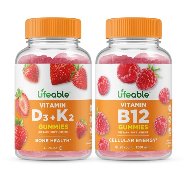 Gomitas Lifeable D3 K2 B12 frontal