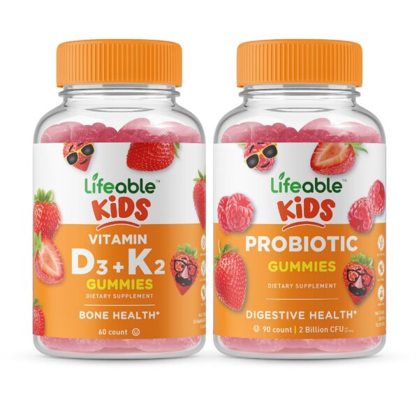 Frasco Lifeable D3 K2 niños con probiótico