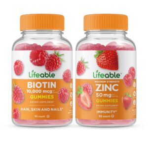 Gominolas Lifeable Biotina y Zinc sabor natural saludables