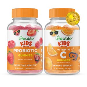 Lifeable gomitas probióticos niños vitamina c sabroso