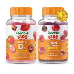 Version 1.0.0 Lifeable gomitas vitamina D hierro vitamina C frontal