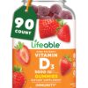 Lifeable gomitas vitamina d3 sabor fresa bote frontal