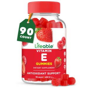 Botella de gomitas vitamina E Lifeable 400 UI para adultos