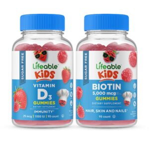 Frente del envase Lifeable Kids Vitamin D Biotin