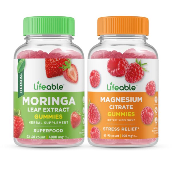 Lifeable Magnesio y Moringa Gomitas Frontal