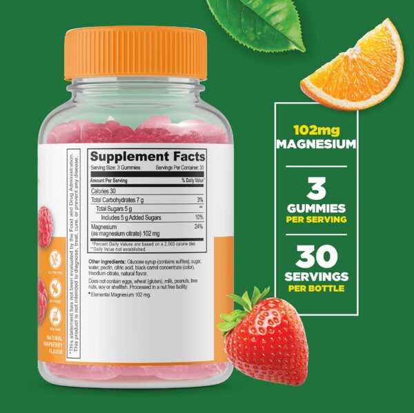 Gomitas masticables Lifeable magnesio vitamina d sin gluten