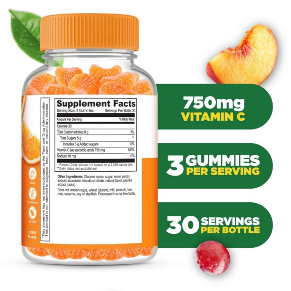 Etiqueta frontal de Lifeable Vitamin C Gummies