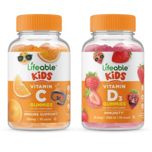 Version 1.0.0 Gomitas Lifeable Vitamin D para niños frasco frontal