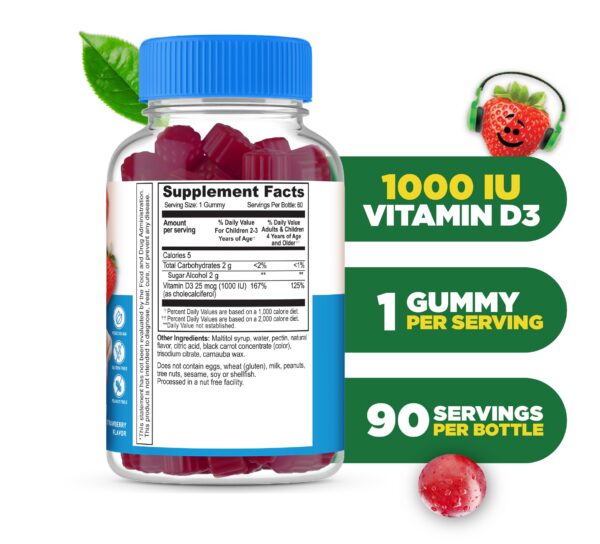 Version 1.0.0 Etiqueta frontal de Lifeable Vitamina D 1000 UI