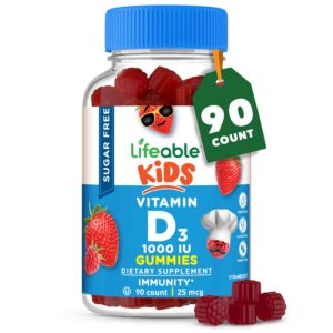 Version 1.0.0 Frasco de Lifeable Vitamina D para niños con sabor a fresa