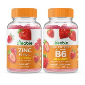 Vista frontal Lifeable Zinc 50 mg gomitas