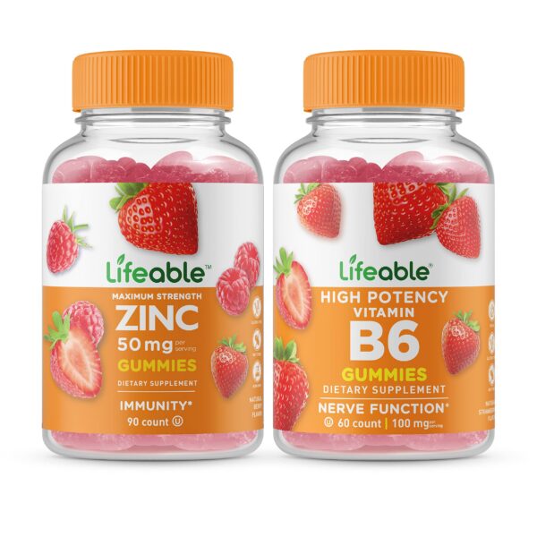 Vista frontal Lifeable Zinc 50 mg gomitas