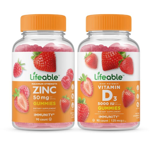 Lifeable zinc 50 mg y vitamina d gomitas