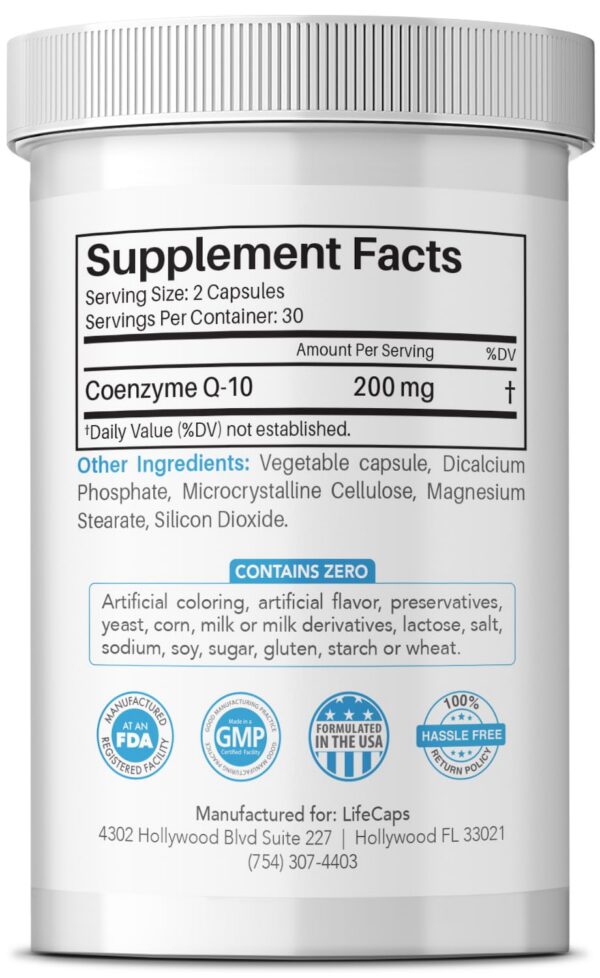 Cápsulas LifeCaps CoQ10 200 mg