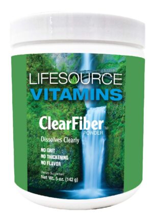 LifeSource Vitamins Clear Fiber polvo de fibra prebiótica sin sabor