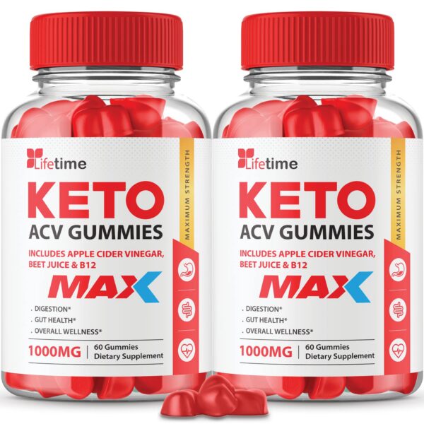Lifetime Keto Max Gummies paquete 2 botellas keto veganas