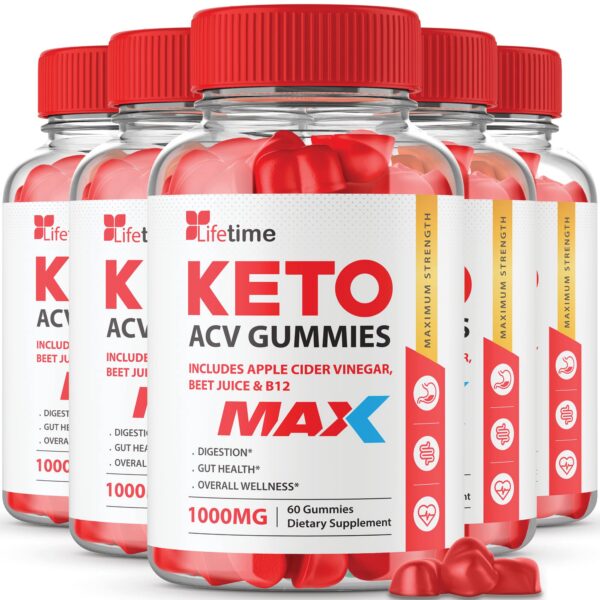 Version 1.0.0 Lifetime Keto Max Gummies paquete 5 botellas keto veganas