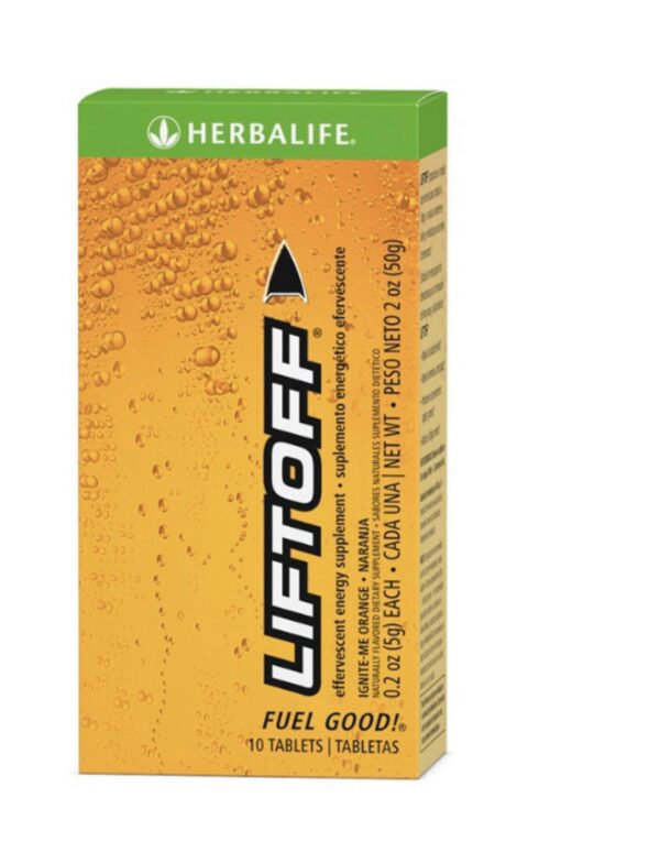 Liftoff Herbalife orange 10 tabletas efervescentes suplemento energía