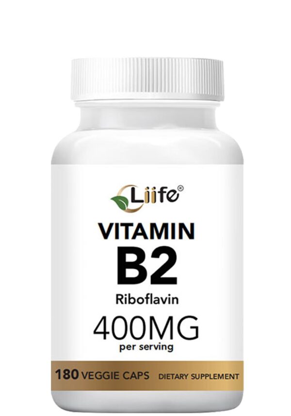 Frasco LIIFE B2 400 mg Riboflavina – frontal