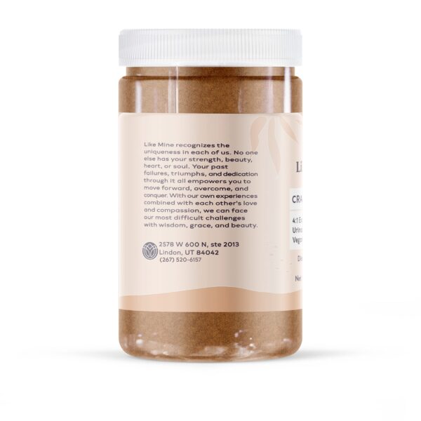 Detalle del envase de polvo de extracto de arándano Like Mine