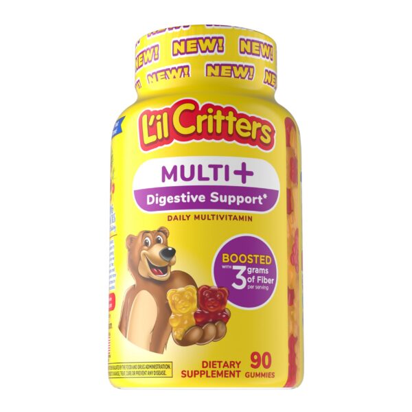L'il Critters gomitas multivitamínicas apoyo digestión sabor frutas