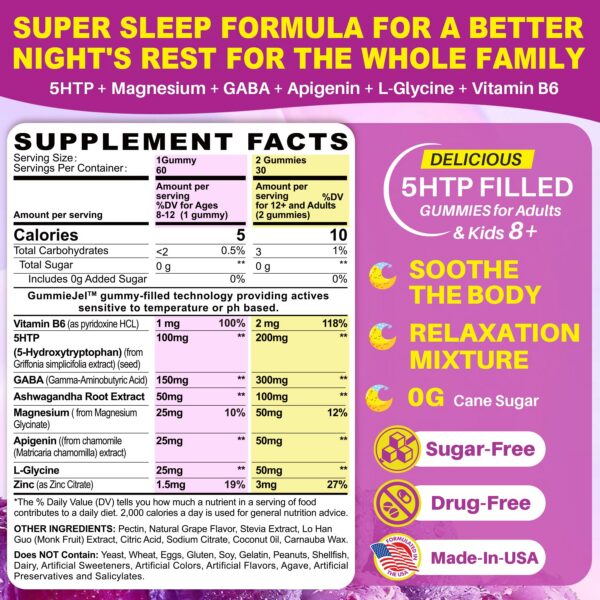 Frasco de gomitas 5HTP Lilicare