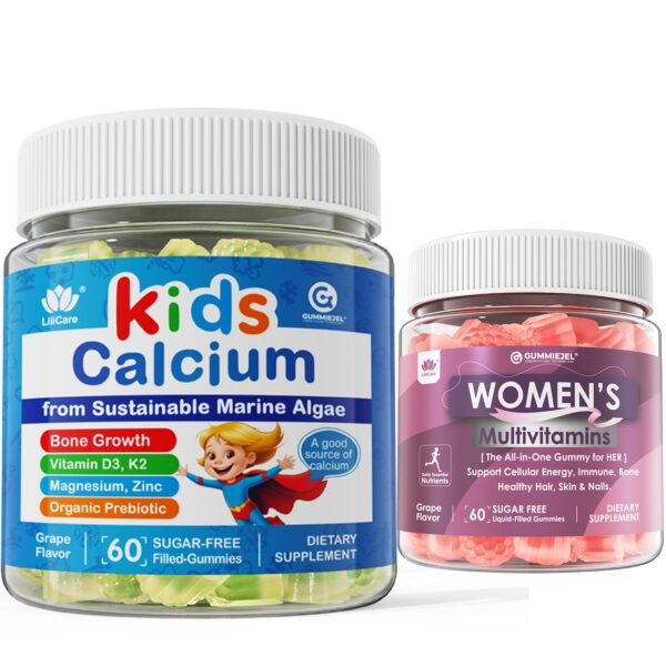 Frente del empaque LILICARE Bundle gomitas calcio niños