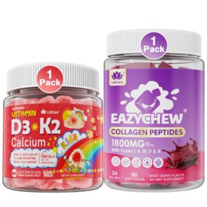 Frente del frasco LILICARE gominolas D3K2 calcio